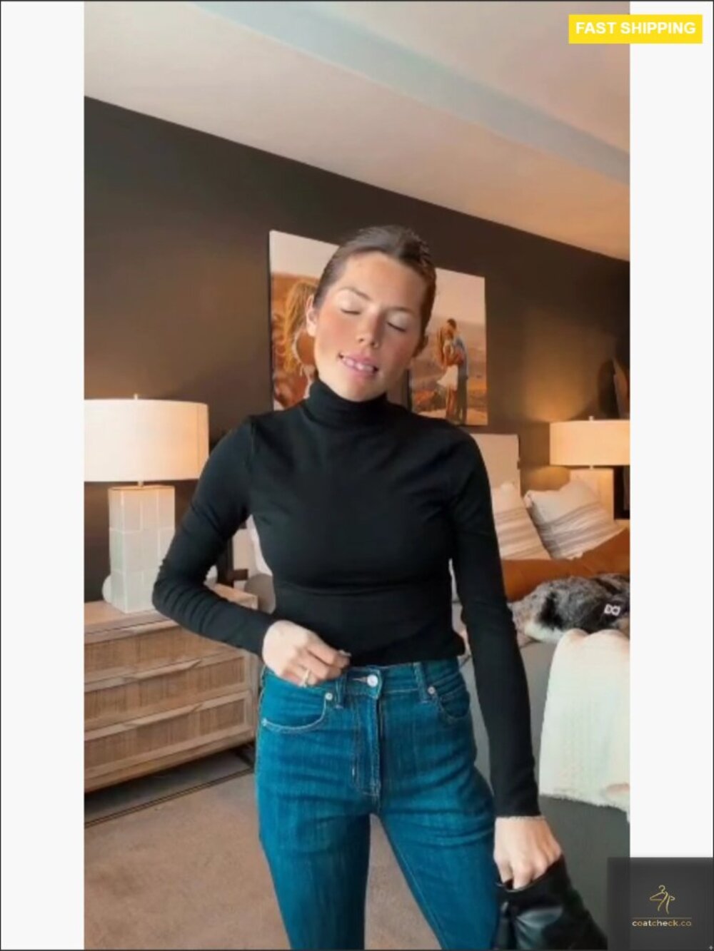 Oversized Trench Coat Plaid Lining Lapel Button Down Casual Crop Jacket Pockets - Picture 6 of 7